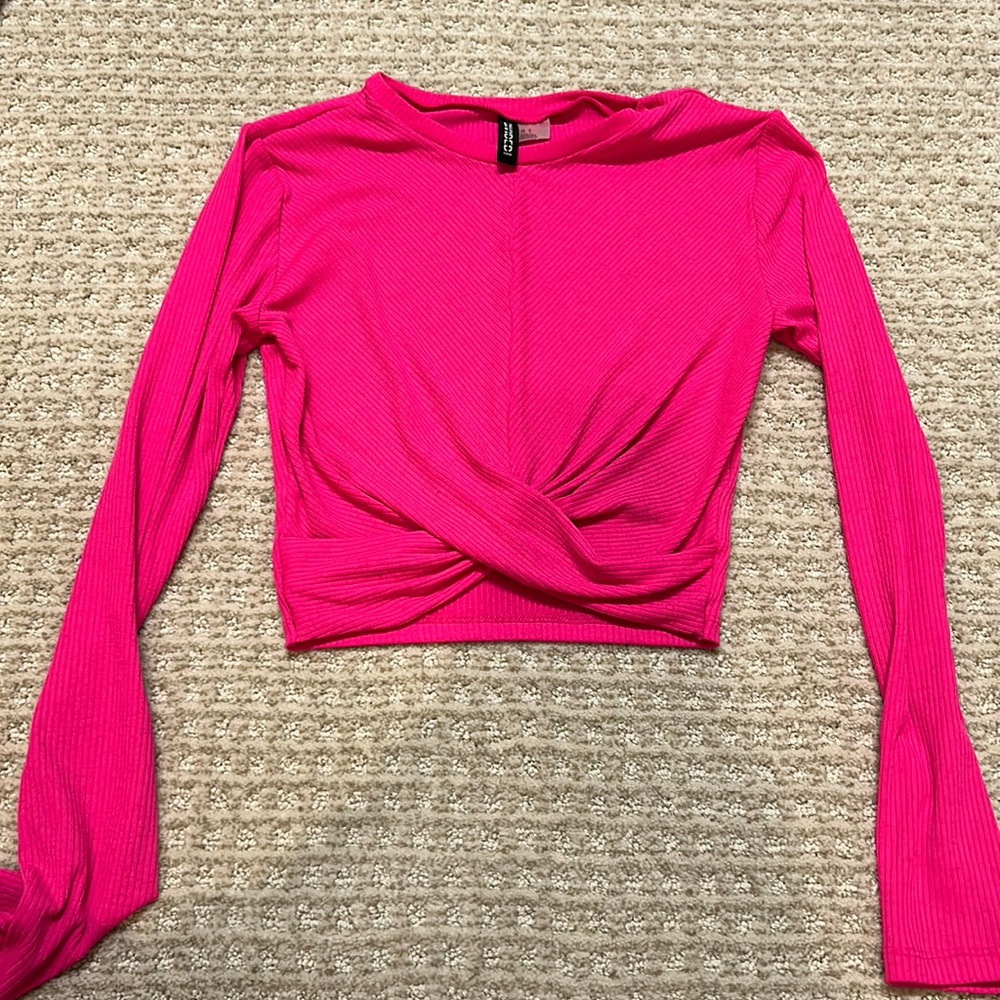 Long sleeve H&M pink shirt